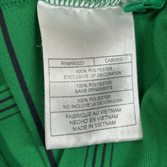 Nike Polo Shirt Men’s Extra Large Green Striped Golf Dri-Fit Performance Casual - Picture 9 of 10